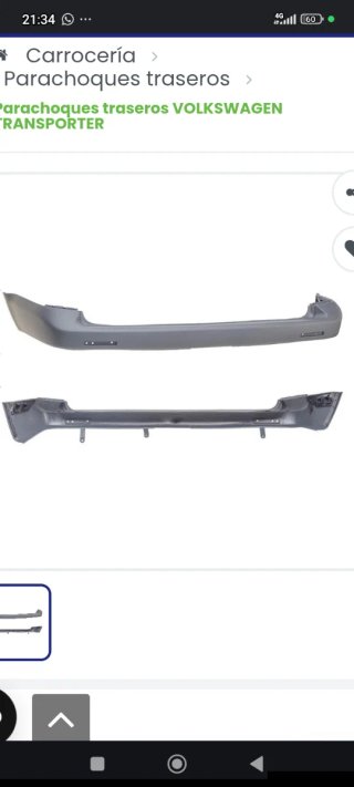 Paragolpes trasero Volkswagen T5 2003-20012
