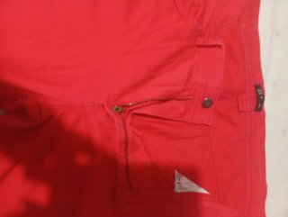 Pantalones cortos rojos mujer