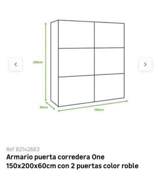 Armario puertas correderas madera y blanco