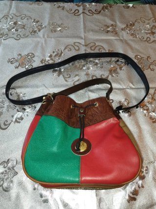 Bolso Piel Multicolor Vintage