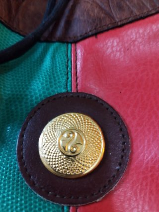 Bolso Piel Multicolor Vintage