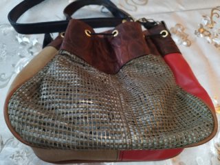 Bolso Piel Multicolor Vintage