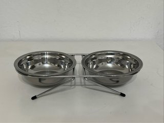 Mangiatoia doppia cane/gatto acciaio inox N4