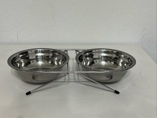 Mangiatoia doppia cane/gatto acciaio inox N4