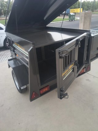 Remolque para perros 4 puertas escopetero depósito