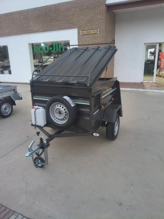 Remolque para perros 4 puertas escopetero depósito