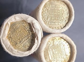 Lote 3 cartuchos Juan carlos I, 1 peseta 1966,73*