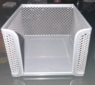 Conjunto de escritorio metálico plateado