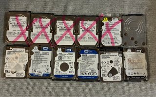 Lotto 7 Hard Disk 2.5 SATA 500GB usati