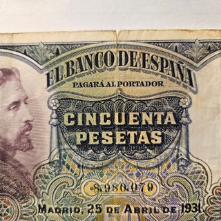 Billetes (7) República Española los de la foto