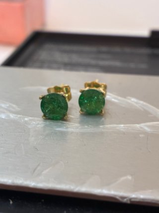 Pendientes Oro 18k 3.10 Ct Esmeraldas Muzo