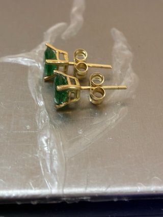 Pendientes Oro 18k 3.10 Ct Esmeraldas Muzo