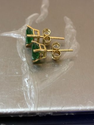 Pendientes Oro 18k 3.10 Ct Esmeraldas Muzo