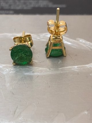 Pendientes Oro 18k 3.10 Ct Esmeraldas Muzo
