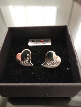Pendientes Corazón Guess Plata 925ml