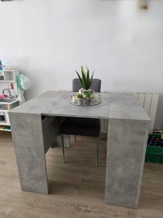 Mesa extensible gris