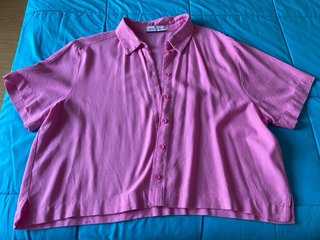 Conjunto rosa chicle camisa y shorts