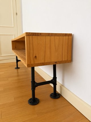 Mueble TV industrial madera y hierro