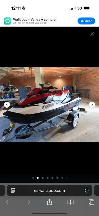 Moto de agua SeaDoo GTX 215 iS roja y blanca
