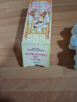 Avon Vintage Figura Perro Blanco Caja