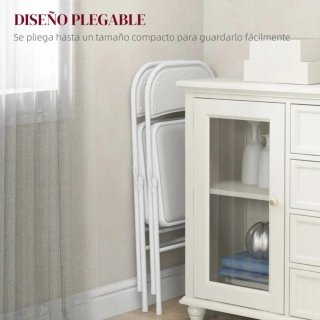Set 2 Sillas Plegables Blancas