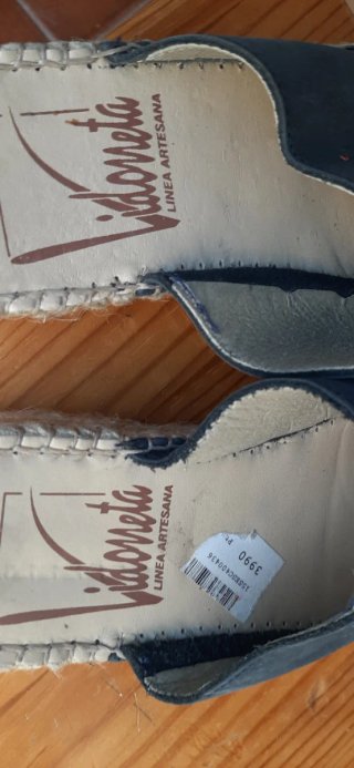 Sandalias de piel y esparto Talla 35/36