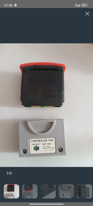 Nintendo 64 Expansion Pak y Controller Pak