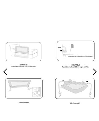 Barrera de cama 150 cm Interbaby
