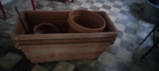 3 Macetas Rectangulares Terracota plástico