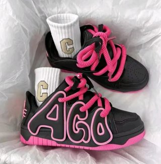 Zapatillas AGO Negras y Rosas