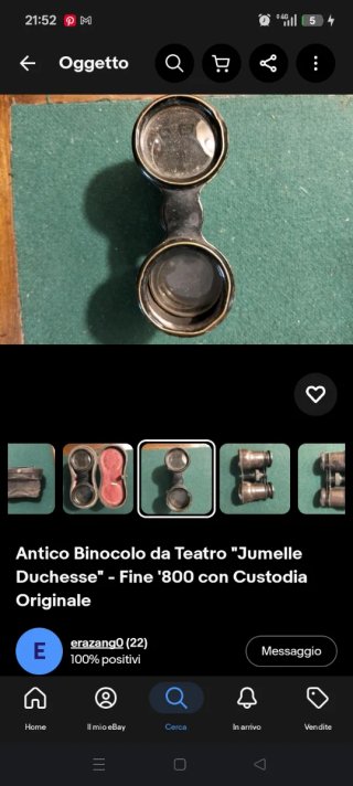 Antico Binocolo da Teatro Jumelle Duchesse
