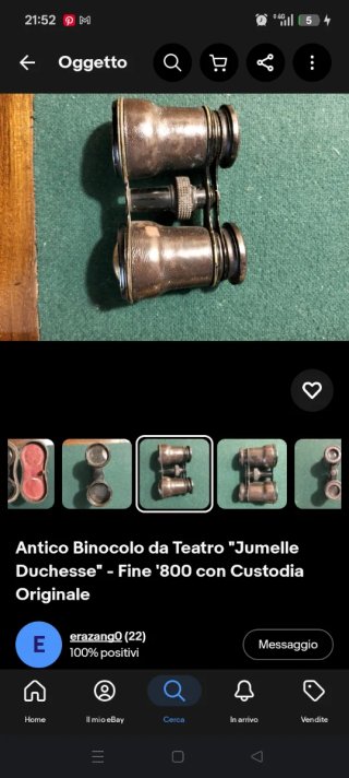 Antico Binocolo da Teatro Jumelle Duchesse