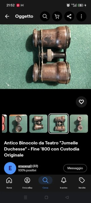 Antico Binocolo da Teatro Jumelle Duchesse