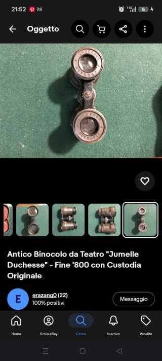 Antico Binocolo da Teatro Jumelle Duchesse