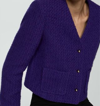 Chaqueta MNG MoradaTweed.