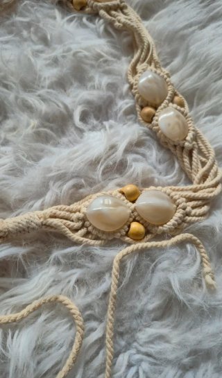 Cinturón Macramé Boho Piedras Naturales