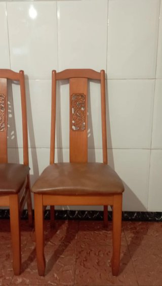 Juego de 3 sillas de comedor de madera