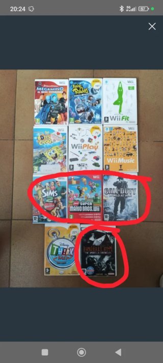 Lote Juegos Wii: Call of Duty, Mario, Sims 2