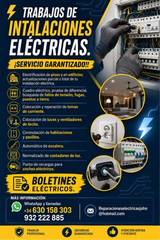 TRABAJOS DE INTALACIONES ELÉCTRICAS