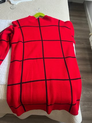 Vestido de punto rojo invierno