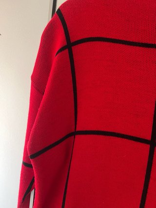 Vestido de punto rojo invierno
