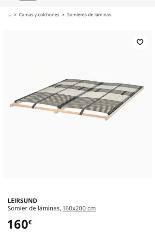 Somier de láminas Ikea LEIRSUND 160x200