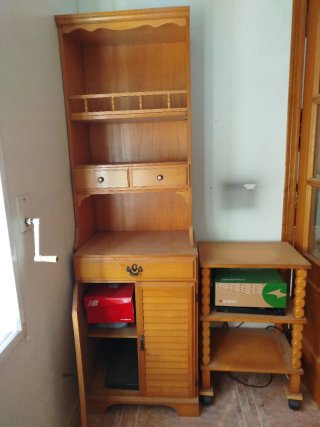 Mueble aparador madera y mármol