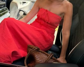 Vestido Zara nido abeja rojo
