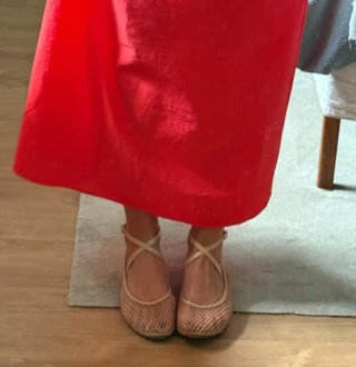 Vestido Zara nido abeja rojo