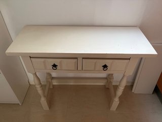 Escritorio blanco / hueso con silla gris