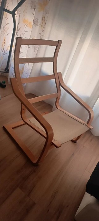 Sillón de madera Ikea negro