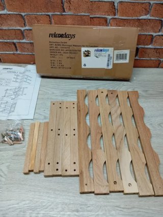 Relaxdays Botellero pequeño de Madera natural