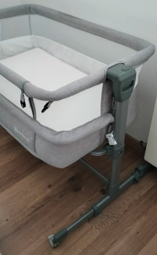 Cuna colecho Kinderkraft gris