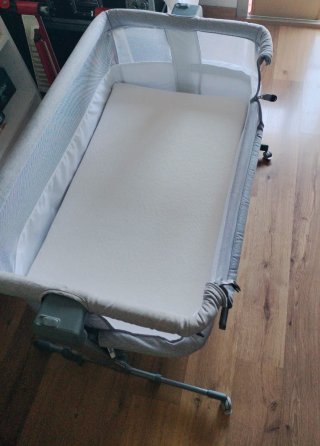 Cuna colecho Kinderkraft gris